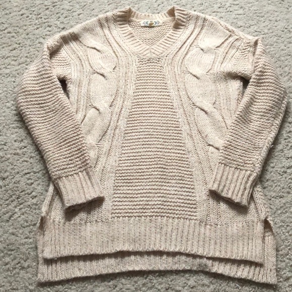 Pink Rose Sweaters - Pink Rose cream sweater
